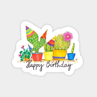 Cactus Birthday Sticker